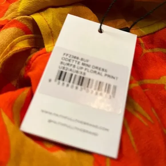NWT Faithfull the Brand Odette Surfs Up  Halter floral print mini dress Size 2 - Picture 6 of 7